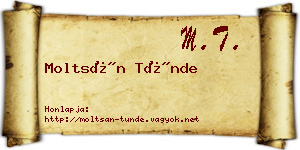 Moltsán Tünde névjegykártya